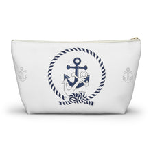 Load image into Gallery viewer, Custom Made Anchor Accessory Pouch w T-bottom