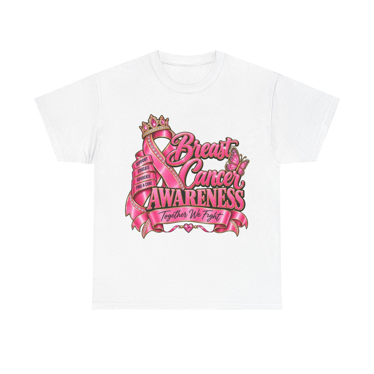 HMU Ladies Together We Fight pink ribbon breast cancer awareness T-shirt