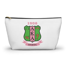 Load image into Gallery viewer, AKA Sorority Personalized Accessory Pouch w T-bottom
