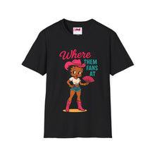 Load image into Gallery viewer, Betty Boop Where them fans at Softstyle T-Shirt
