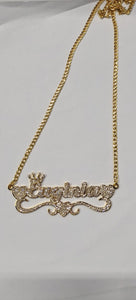 Personalized CZ Heart Name Necklace