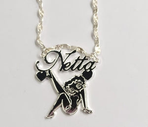 Personalized Custom Made Betty Boop Pendant Necklace