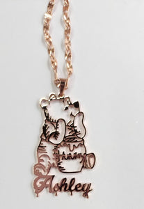 Winnie the Pooh Personalized Pendant Necklace