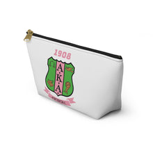 Load image into Gallery viewer, AKA Sorority Personalized Accessory Pouch w T-bottom
