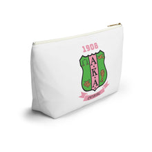 Load image into Gallery viewer, AKA Sorority Personalized Accessory Pouch w T-bottom
