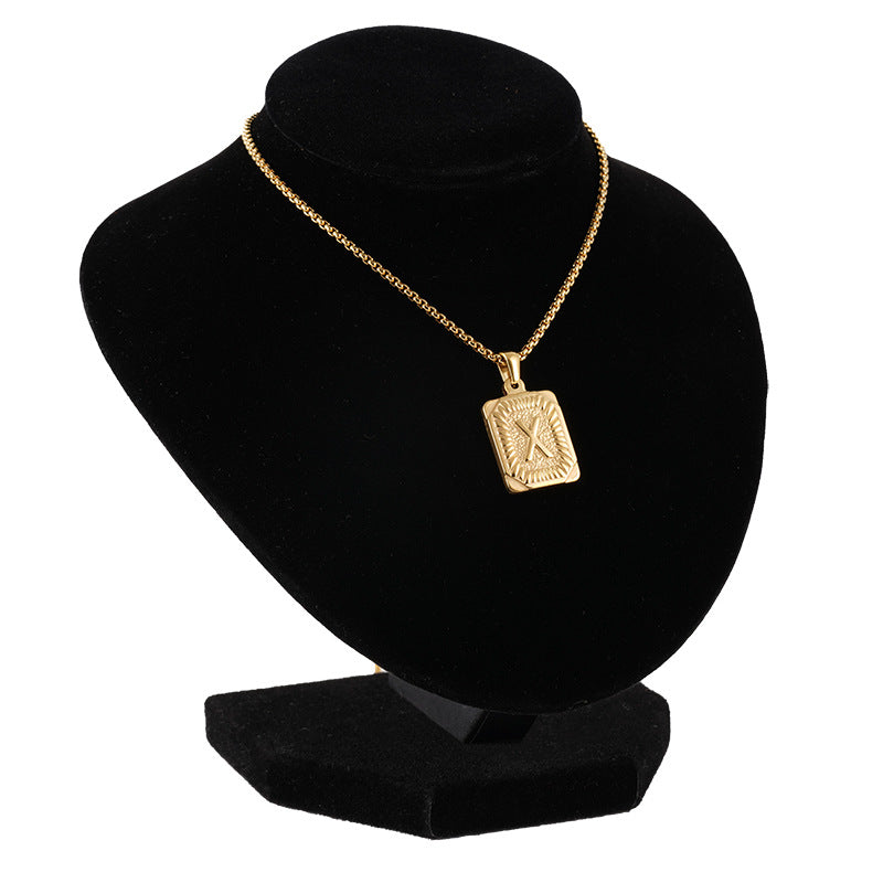 18k Gold Initial Pendant Necklace