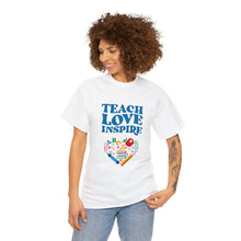 Load image into Gallery viewer, Teach Love Inspire Unisex Cotton Tee
