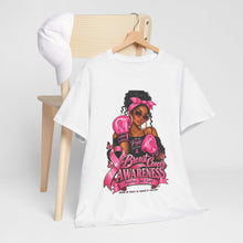 Load image into Gallery viewer, Breast Cancer Awareness Boxing Tee — Pink Ribbon Support Shirt

