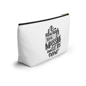 Custom Made Motivational Accessory Pouch w T-bottom