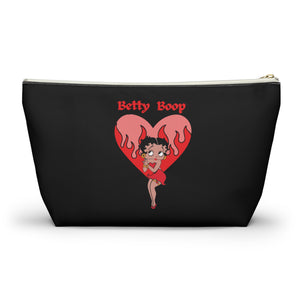 Betty Boop Flaming Heart Accessory Pouch w T-bottom