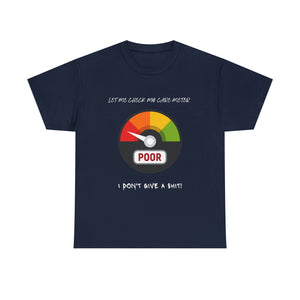 I don't give a shit meter Unisex Cotton Tee