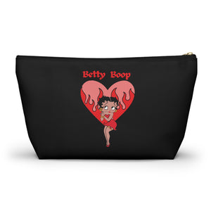 Betty Boop Flaming Heart Accessory Pouch w T-bottom