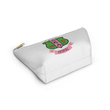 Load image into Gallery viewer, AKA Sorority Personalized Accessory Pouch w T-bottom
