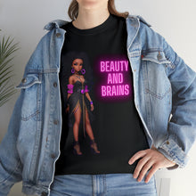 Load image into Gallery viewer, Beauty and Brains Unisex Heavy Cotton Tee
