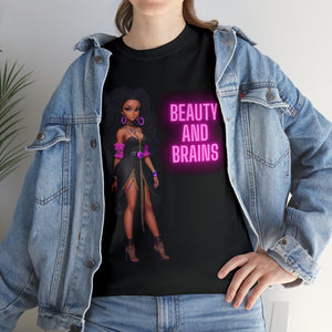 Beauty and Brains Unisex Heavy Cotton Tee