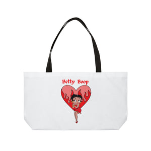 Betty Boop Flaming Heart Weekender Tote Bag