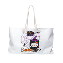 Load image into Gallery viewer, Hello Kitty Boo Trick or Treat Halloween Custom Made Overnight Tote
