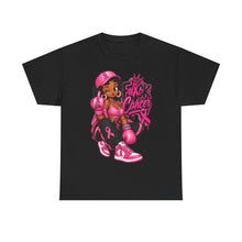 Load image into Gallery viewer, Breast Cancer Fighter Tee — Pink Boxing Girl “F#ck Cancer” Graphic T-Shirt

