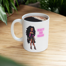 Load image into Gallery viewer, Beauty and Brains Ceramic Mug 11oz
