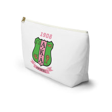 Load image into Gallery viewer, AKA Sorority Personalized Accessory Pouch w T-bottom
