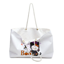 Load image into Gallery viewer, Hello Kitty Boo Trick or Treat Halloween Custom Made Overnight Tote
