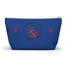 Load image into Gallery viewer, Custom Made Anchor Accessory Pouch w T-bottom
