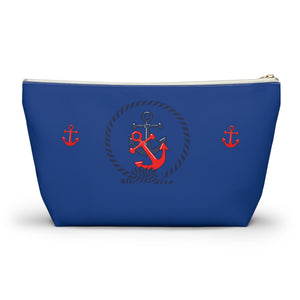 Custom Made Anchor Accessory Pouch w T-bottom