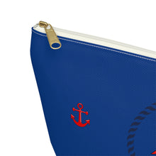 Load image into Gallery viewer, Custom Made Anchor Accessory Pouch w T-bottom
