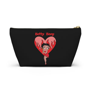 Betty Boop Flaming Heart Accessory Pouch w T-bottom