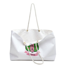Load image into Gallery viewer, AKA Sority Personalized Custom Made Overnight Tote
