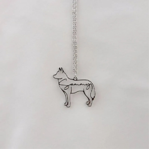 Personalized Dog Breeds Name Pendant Necklace