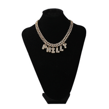 Load image into Gallery viewer, CZ Blinged out Personalized Necklace
