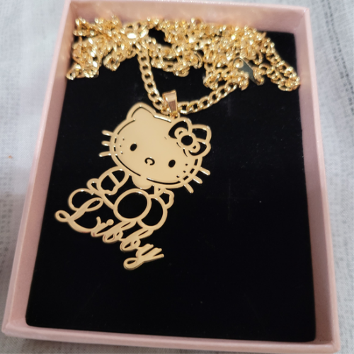 Hello Kitty Personalized Pendant Necklace