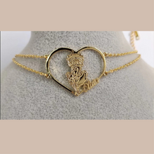 Load image into Gallery viewer, Iconic Betty Boop Double Layered Personalized Heart Pendant Bracelet
