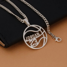 Load image into Gallery viewer, 18k Gold Plated Basketball Personalized Pendant Necklace
