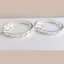 Load image into Gallery viewer, Personalized Hollowed out Name Hoop Earrings
