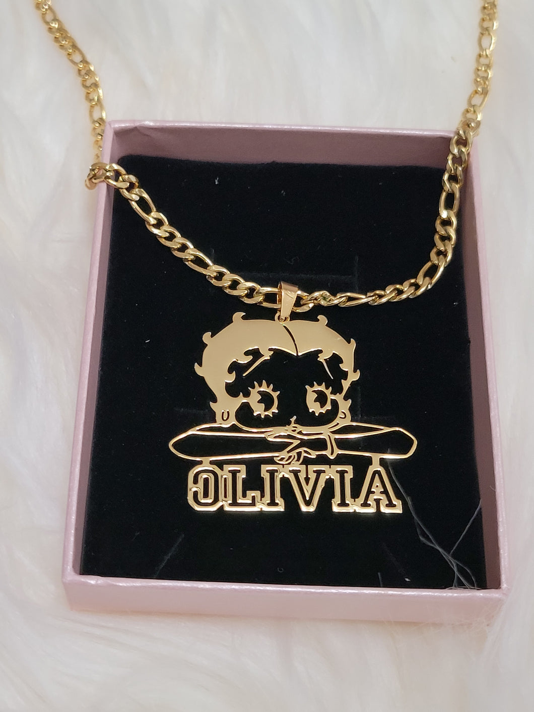 Betty Boop Personalized Necklace