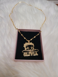 Betty Boop Personalized Necklace