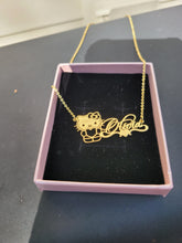 Load image into Gallery viewer, Hello Kitty Heart Bar Personalized Pendant Necklace
