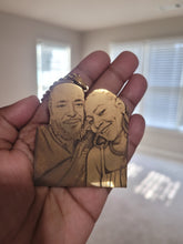 Load image into Gallery viewer, Photo engraved 14k Gold-Plated Personalized Necklace - Stylish and Unique
