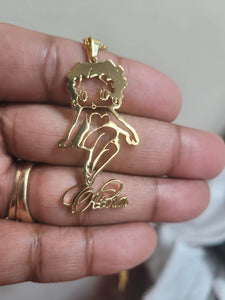 Betty Boop Personalized Pendant Necklace