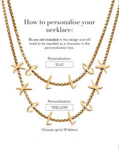 18k Gold Plated Personalized Letter Necklace