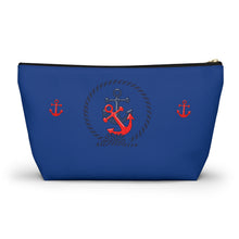 Load image into Gallery viewer, Custom Made Anchor Accessory Pouch w T-bottom
