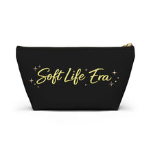 Load image into Gallery viewer, Accessory Pouch — "Soft Life Era" Cosmetic Bag with Sparkle Script
