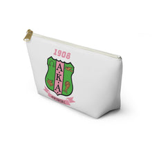 Load image into Gallery viewer, AKA Sorority Personalized Accessory Pouch w T-bottom
