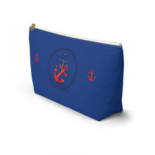 Load image into Gallery viewer, Custom Made Anchor Accessory Pouch w T-bottom
