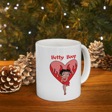 Load image into Gallery viewer, Betty Boop Flaming Heart Ceramic Mug 11oz
