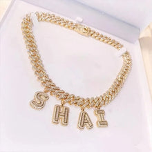 Load image into Gallery viewer, CZ Blinged out Personalized Necklace
