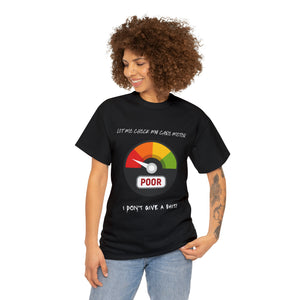 I don't give a shit meter Unisex Cotton Tee