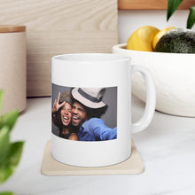 Load image into Gallery viewer, Personalized 11oz Ceramic Coffee Mug Photo on one side message on other side
